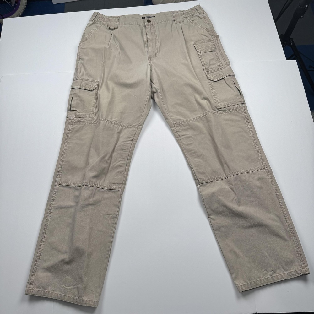 5.11 Tactical Series Pants Mens 40x36 (39x33) Khaki Beige Cargo Utility Cotton